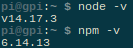 nodejs & npm version